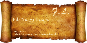 Fónagy Laura névjegykártya
