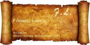 Fónagy Laura névjegykártya
